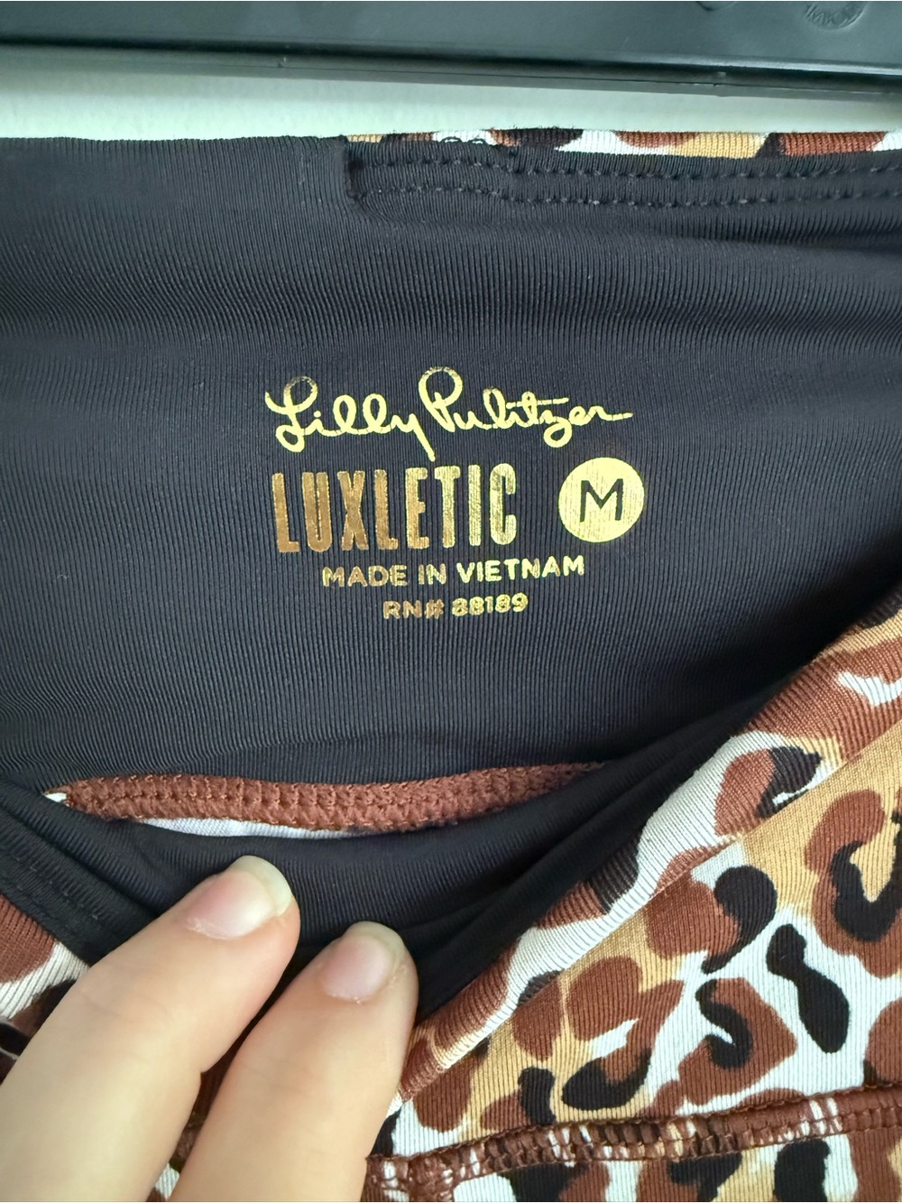 Lilly Pulitzer Brown and Black Leopard Print Leggings - Picture 4 of 5
